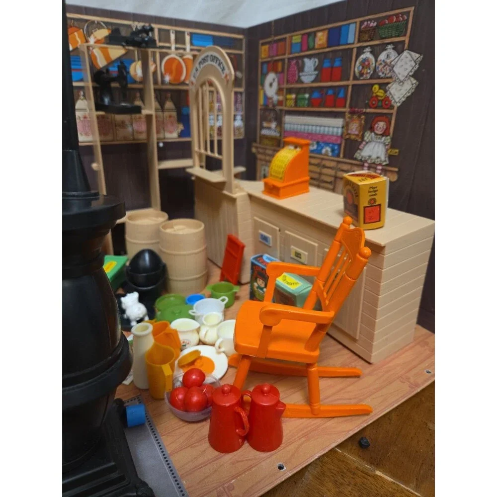 Ideal Jody General Store Play Set with Accessories 1974 Vintage Stove Chair
